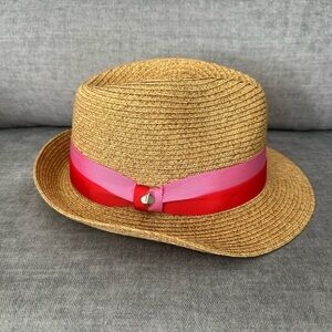 NWT Kate Spade Trilby Hat w/ bicolor band hat